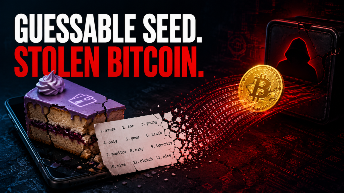 How Cake Wallet’s Broken Seed Generator Got My Bitcoin Stolen