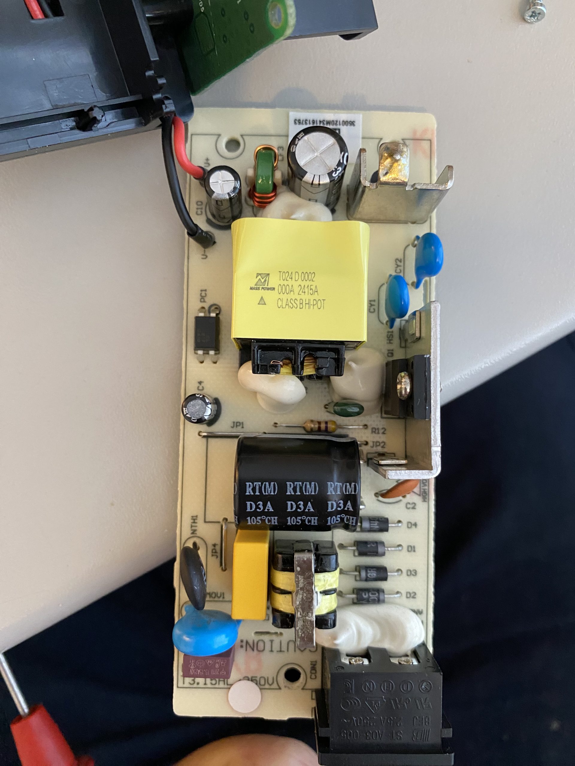 Component side of the Roborock switched-mode power supply