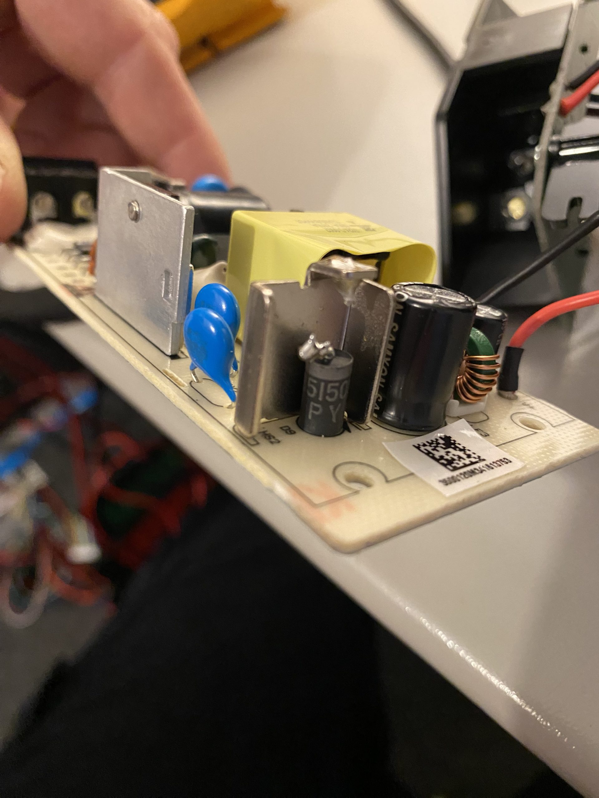 Failed SB5150LR secondary Schottky rectifier